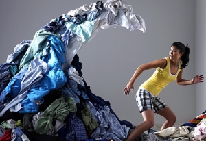 A wave of clothing threatens to overwhelm